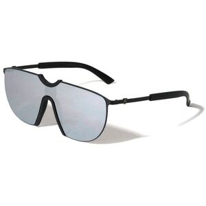 Shield Sunglasses Mirrored Lens Fashion Visor Sunglasses for Men Black Frame‎